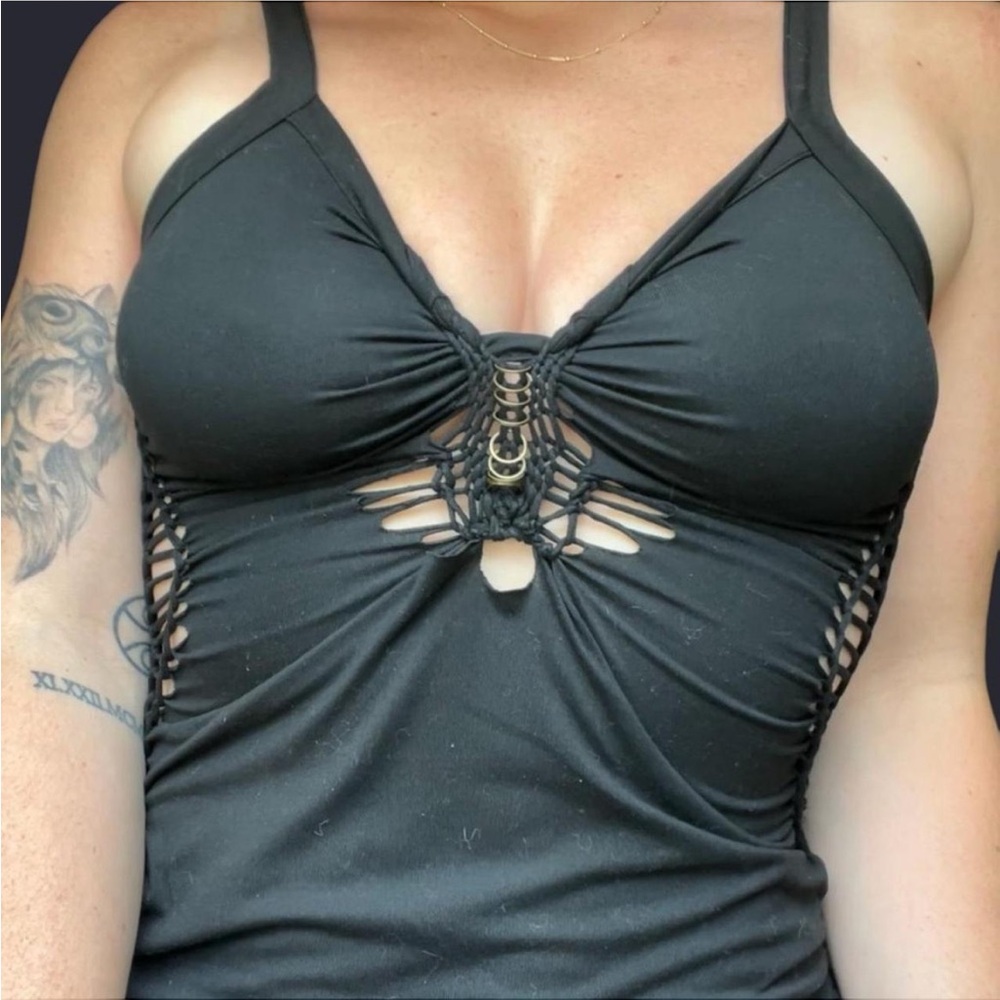 Black Cut Out Festival Fairy Dress